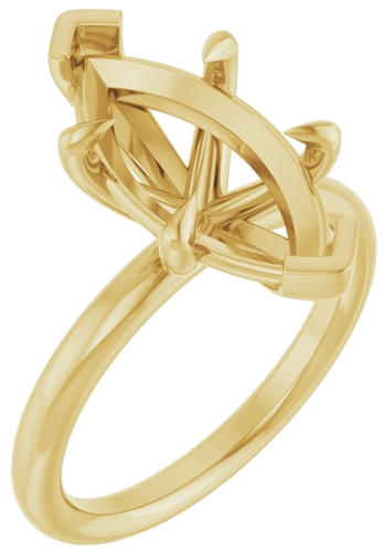 Sužadėtuvių Žiedas „Claw-Prong Solitaire“ 14k yellow gold Marquise 16mm x 8mm (1)