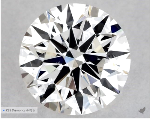0.51 carat F-SI1 Excellent cut Natūralus Round Deimantas (1)