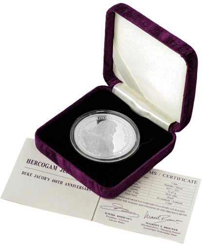 2010 Latvia Duke Jacob 1 Lats Silver Coin (1)