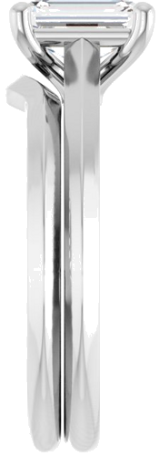 14K White 7x5 mm Emerald Solitaire Engagement Ring Mounting (9)