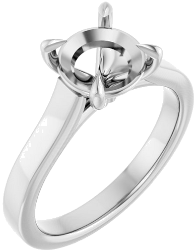 Sužadėtuvių Žiedas „Claw-Prong“ 14k white gold Round 8mm (1)