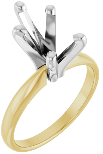 Sužadėtuvių Žiedas „Solitaire“ 14k yellow/white gold Pear 11.5mm x 7.5mm (1)