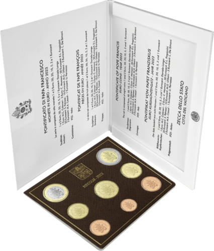 Комплект монети на Ватикана с номинална стойност 2023 евро (4)