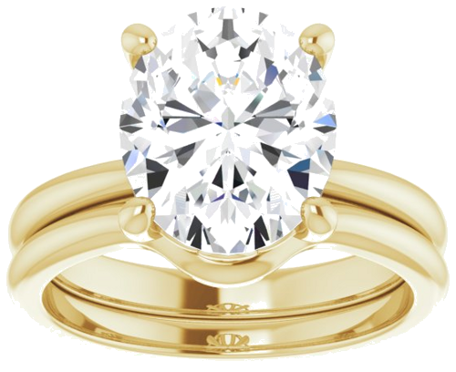 Sužadėtuvių Žiedas „Solitaire“ 585 Geltonojo Aukso Oval 11mm x 9mm (8)