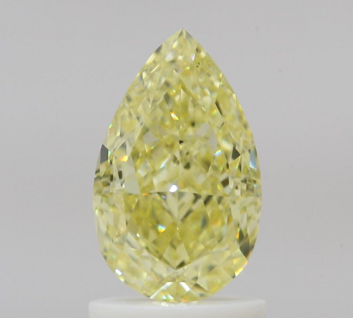 1.52 carat Fancy Yellow-VS2 Natūralus Pear Deimantas (1)