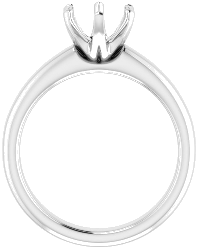 Platinum 7.4 mm Round Engagement Ring Mounting (2)