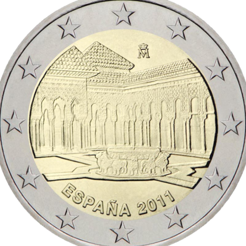 2011. gada Spānijas Lauvas pagalma 2 eiro monēta (2)