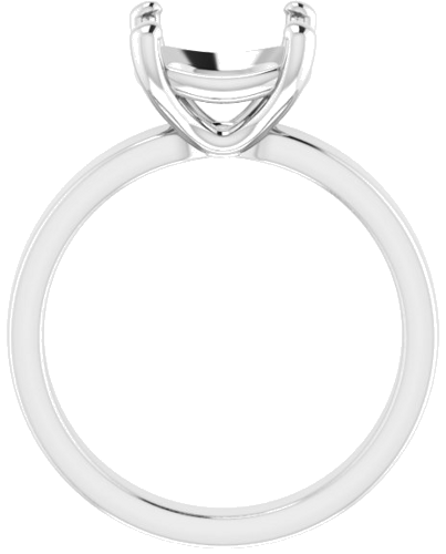 Sužadėtuvių Žiedas „Solitaire“ 14k white gold Cushion 9mm (2)
