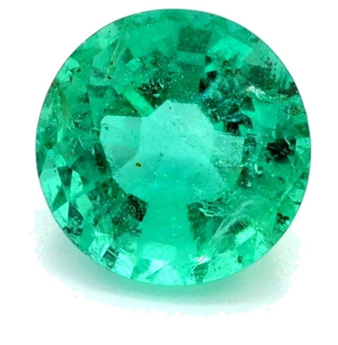 0.59 carat GREEN Round Smaragdas (1)