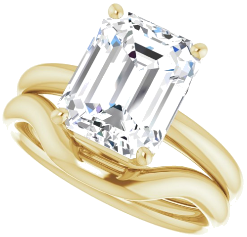 14K Yellow 10x8 mm Emerald Engagement Ring Mounting (10)