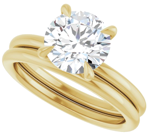 Sužadėtuvių Žiedas „Claw-Prong Solitaire“ 14k yellow gold Round 8mm (10)