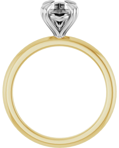 Sužadėtuvių Žiedas „Double Claw-Prong“ 14k yellow/white gold Pear 10mm x 6mm (2)