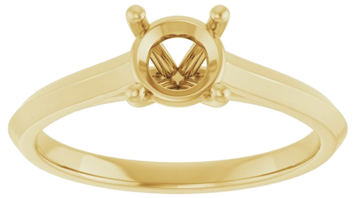 Sužadėtuvių Žiedas „Claw-Prong“ 14k yellow gold Round 5.8mm (3)