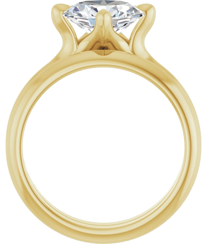 Sužadėtuvių Žiedas „Claw-Prong Solitaire“ 14k yellow gold Oval 9mm x 7mm (7)