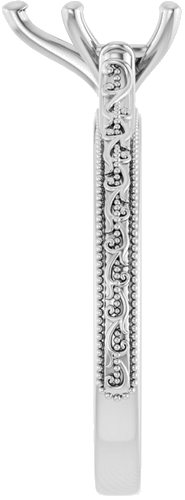 Sužadėtuvių Žiedas „Solitaire Sculptural“ 14k white gold Pear 9mm x 6mm (4)