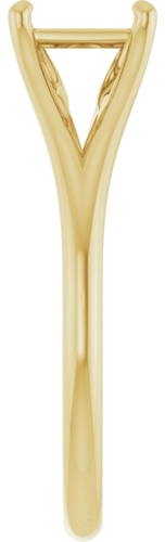 14K Yellow 6x4 mm Emerald Solitaire Engagement Ring Mounting (4)