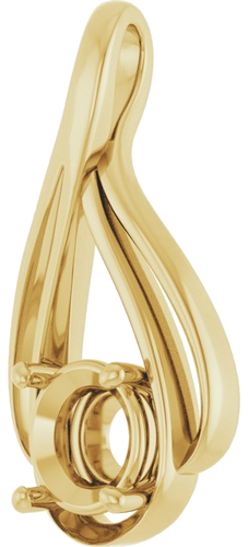 Pakabukas „Solitaire“ 14k yellow gold Round 7mm (2)