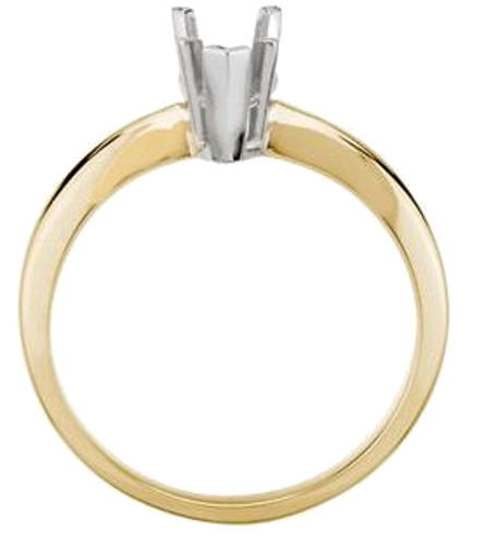 Sužadėtuvių Žiedas „Solitaire“ 14k yellow/white gold Pear 12mm x 8mm (2)