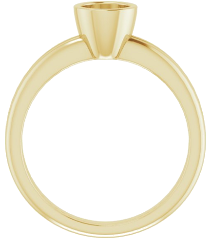 Sužadėtuvių Žiedas „Bezel-Set Solitaire“ 14k yellow gold Round 5.2mm (2)