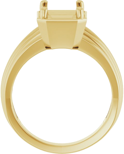 Sužadėtuvių Žiedas „Solitaire Vintage-Inspired“ 14k yellow gold Emerald 9.5mm x 7mm (2)