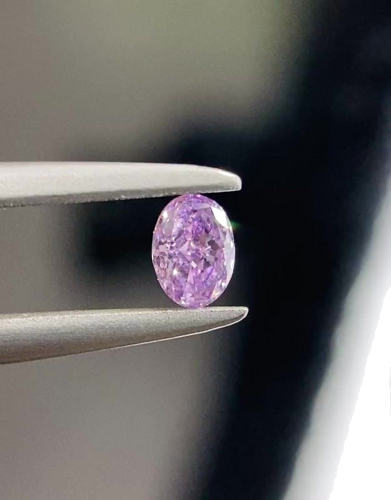 0.17 carat Fancy Intense Pinkish Purple-SI1 Natūralus Oval Deimantas (1)
