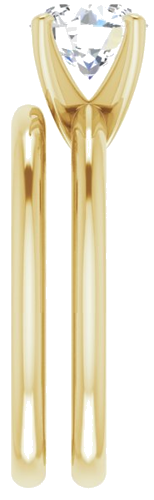 14K Yellow  7 mm Round Solitaire Engagement Ring Mounting (9)