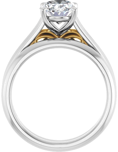 14K White   Yellow 9x7 mm Oval Engagement Ring Mounting (7)