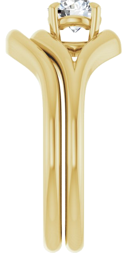 Sužadėtuvių Žiedas „Claw-Prong Solitaire“ 14k yellow gold Round 5.2mm (9)