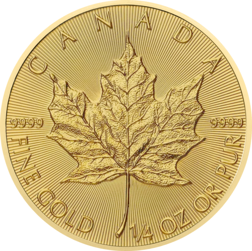 1/4 oz Кленовый лист 2025 Канада Золотая монета (1)