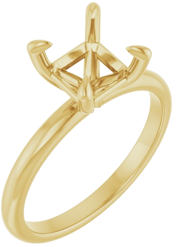 Sužadėtuvių Žiedas „Solitaire“ 585 Geltonojo Aukso Asscher 7mm (1)