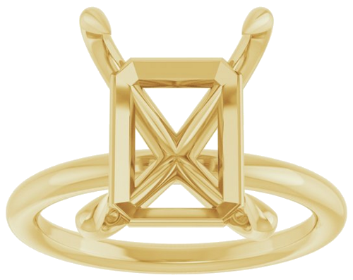 Sužadėtuvių Žiedas „Claw-Prong Solitaire“ 14k yellow gold Emerald 12mm x 10mm (3)