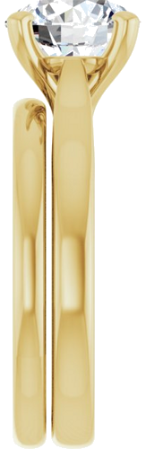 Sužadėtuvių Žiedas „Solitaire“ 585 Geltonojo Aukso Round 8mm (9)