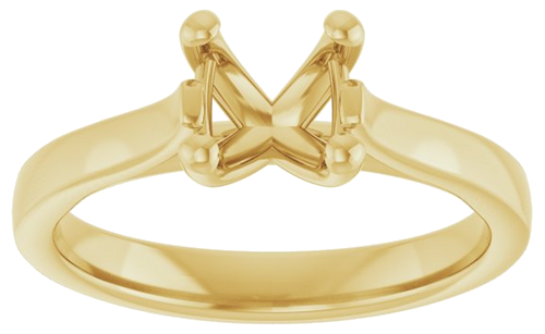 Sužadėtuvių Žiedas 14k yellow gold Round 6.5mm (3)