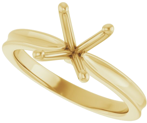 Sužadėtuvių Žiedas 14k yellow gold Oval 9mm x 7mm (5)