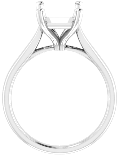 Platinum 10x8 mm Emerald Engagement Ring Mounting (2)