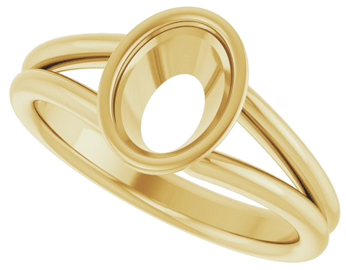 Sužadėtuvių Žiedas „Bezel-Set Solitaire“ 14k yellow gold Oval 8mm x 6mm (5)
