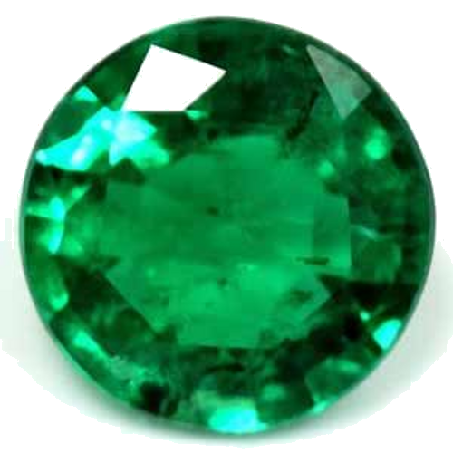 0.91 carat GREEN Round Smaragdas (1)