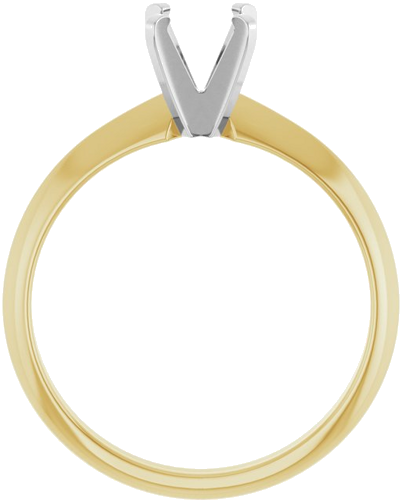 Sužadėtuvių Žiedas „Solitaire“ 14k yellow/white gold Round 5.5mm (2)