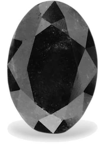 0.4 carat Fancy Black-VVS2 Natūralus Oval Deimantas (1)