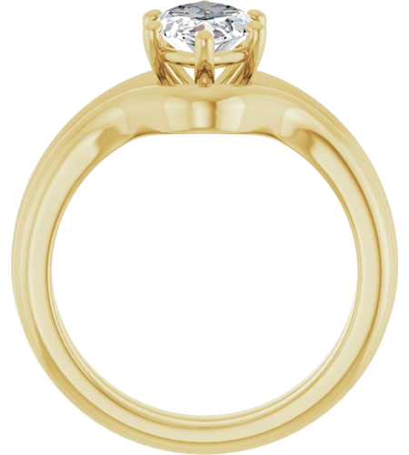 Sužadėtuvių Žiedas 14k yellow gold Marquise 12mm x 6mm (7)