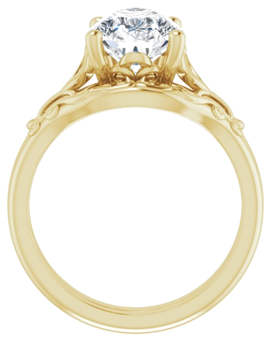 Sužadėtuvių Žiedas „Solitaire“ 14k yellow gold Pear 12mm x 8mm (7)