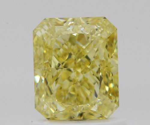 1.18 carat Fancy Intense Yellow-VS2 Natūralus Radiant Deimantas (1)
