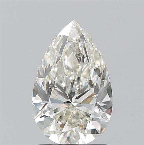 1.5 carat K-SI2 Natūralus Pear Deimantas (1)