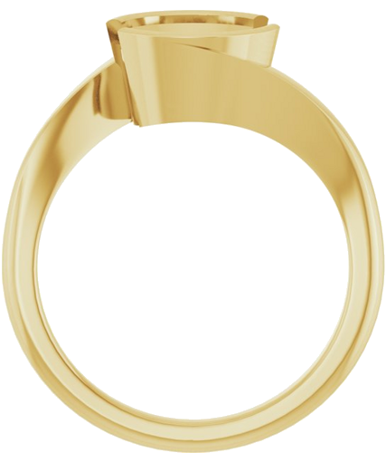 Sužadėtuvių Žiedas „Half-Bezel Solitaire“ 14k yellow gold Round 8.2mm (2)
