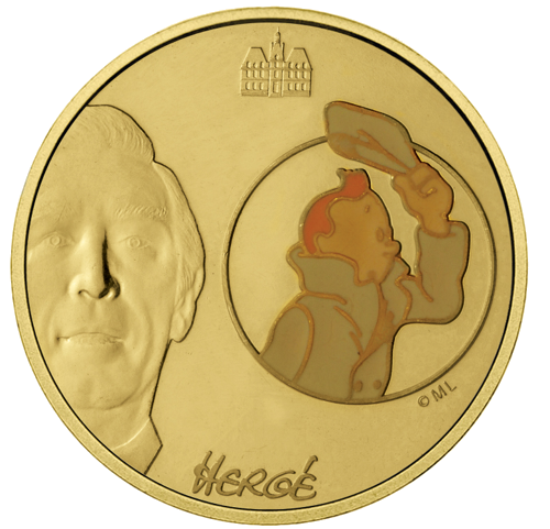 2007 Prancūzija Tintinas 10 eurų auksinė moneta (1)