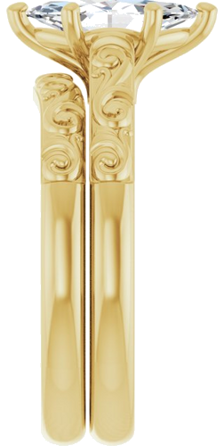 Sužadėtuvių Žiedas „Solitaire“ 14k yellow gold Marquise 10mm x 5mm (9)