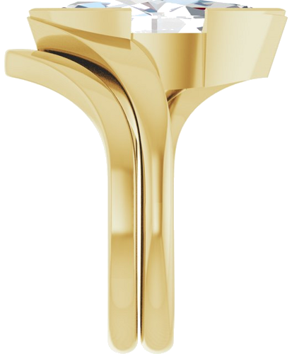 Sužadėtuvių Žiedas „Half-Bezel Solitaire“ 14k yellow gold Marquise 16mm x 8mm (9)