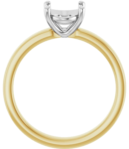 Sužadėtuvių Žiedas „Solitaire“ 14k yellow/white gold Oval 9mm x 7mm (2)
