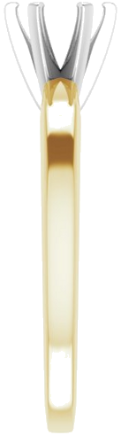 Sužadėtuvių Žiedas „Solitaire“ 585 Baltojo Ir Geltonojo Aukso Round 5.5mm (4)