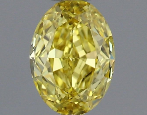 0.34 carat Fancy Vivid Yellow-VS2 Natūralus Oval Deimantas (1)